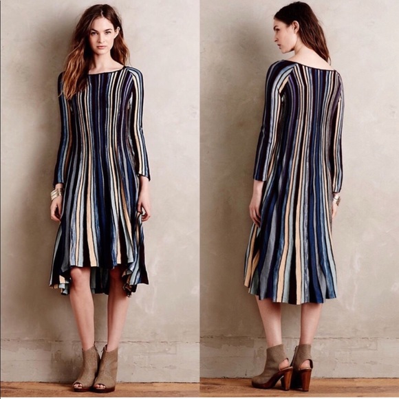 Anthropologie Dresses & Skirts - {Anthropologie} Brown Blue Moth Nora Dress
